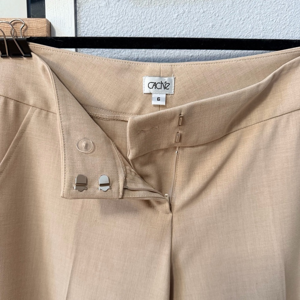 Vintage Cache Tan Wide Leg Women's Pants NWT - Picture 4 of 12